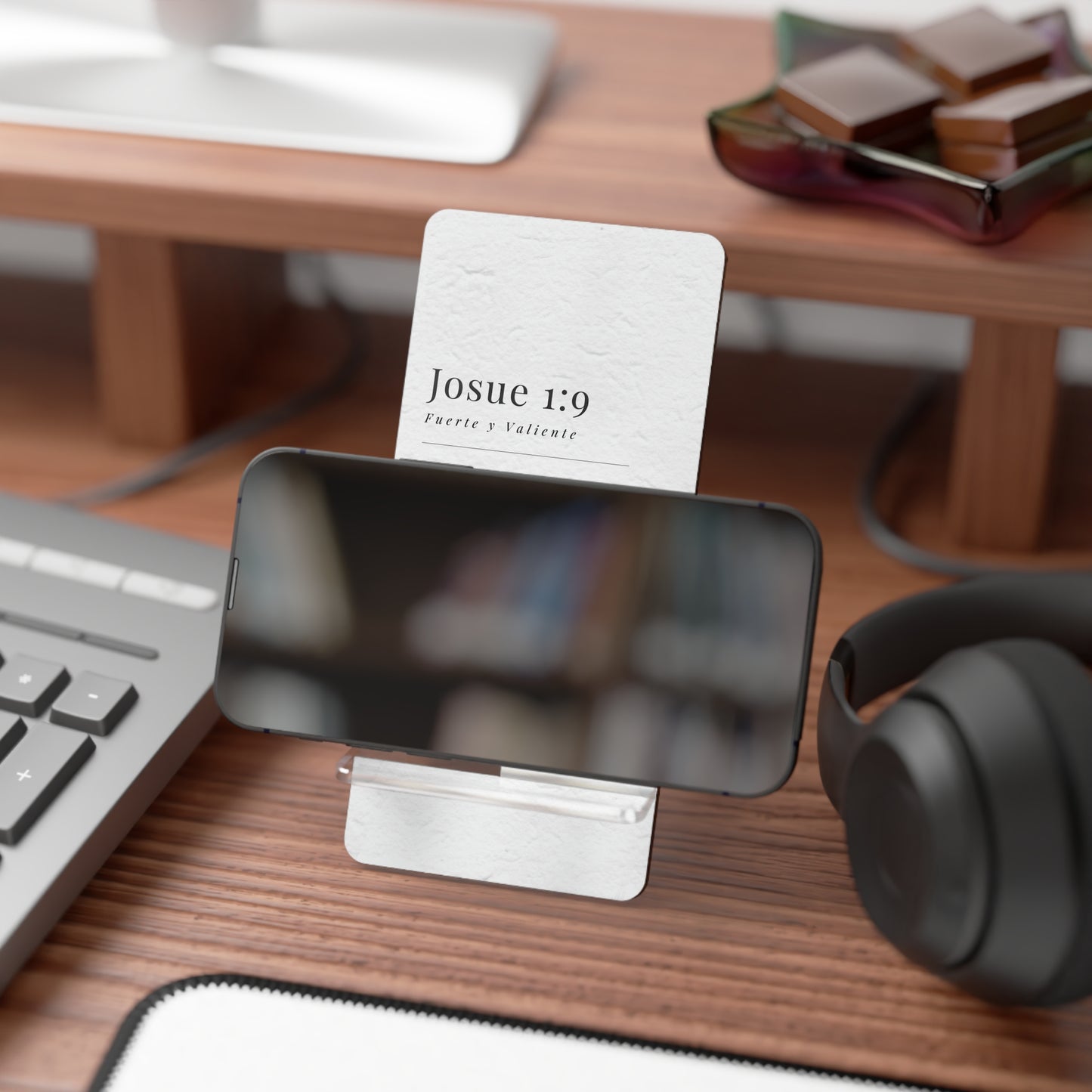 Josue 1:9 - Mobile Stand Display for Smartphone