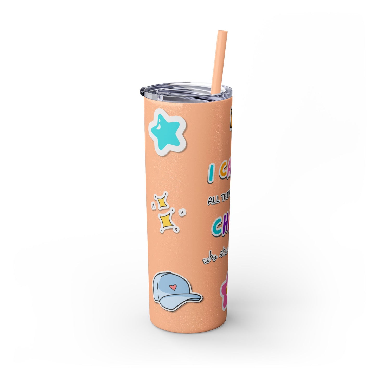 Philippians 4:13 - Tumbler with Straw 20oz