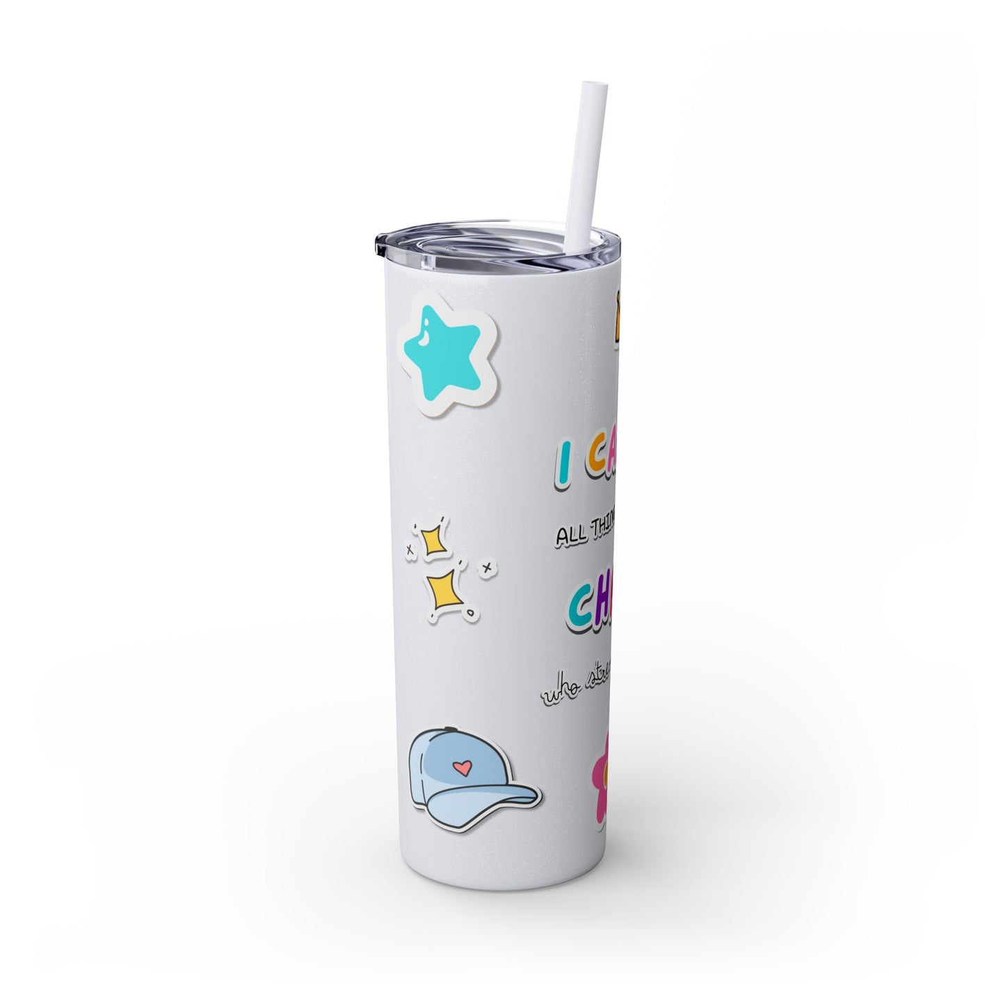 Philippians 4:13 - Tumbler with Straw 20oz