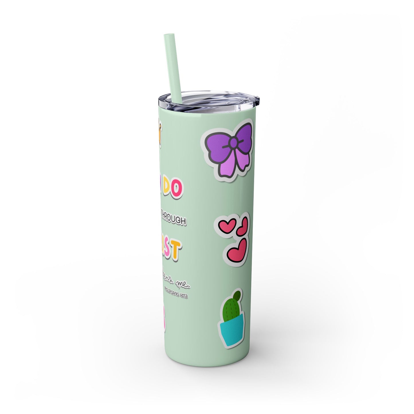 Philippians 4:13 - Tumbler with Straw 20oz