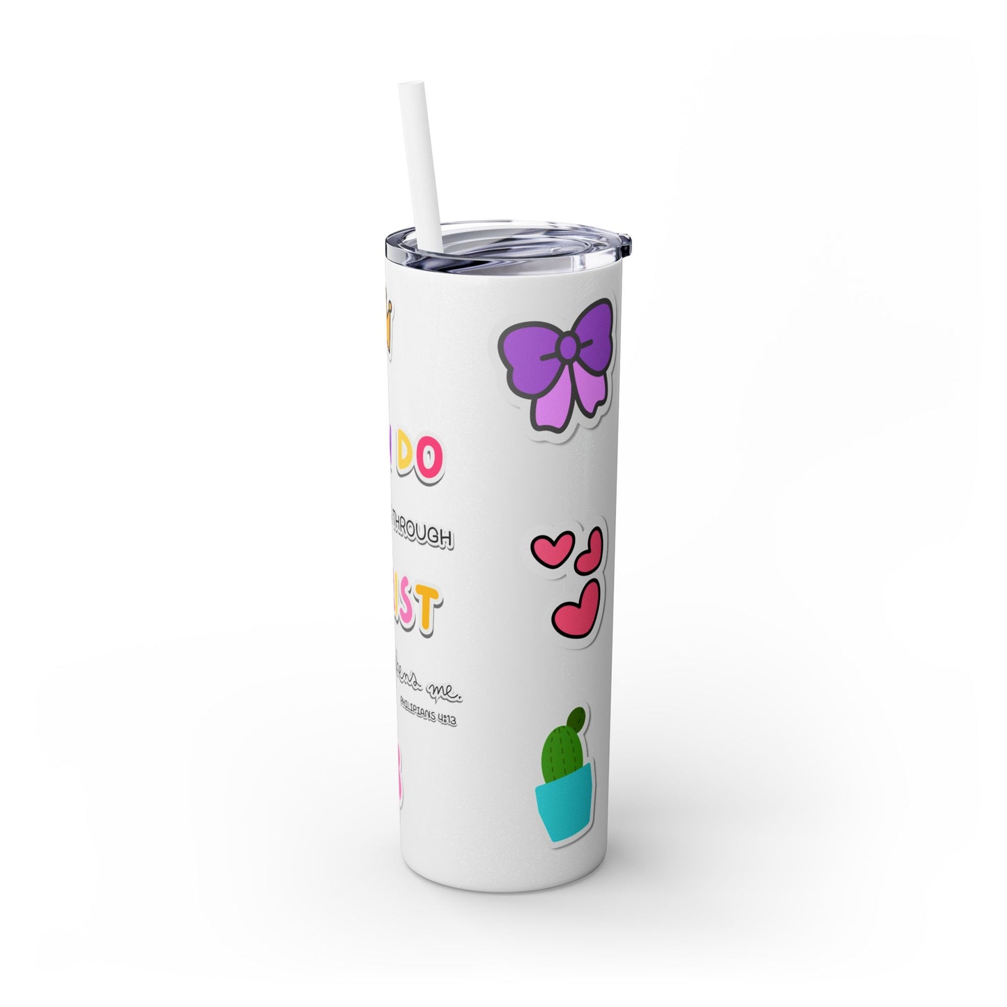 Philippians 4:13 - Tumbler with Straw 20oz
