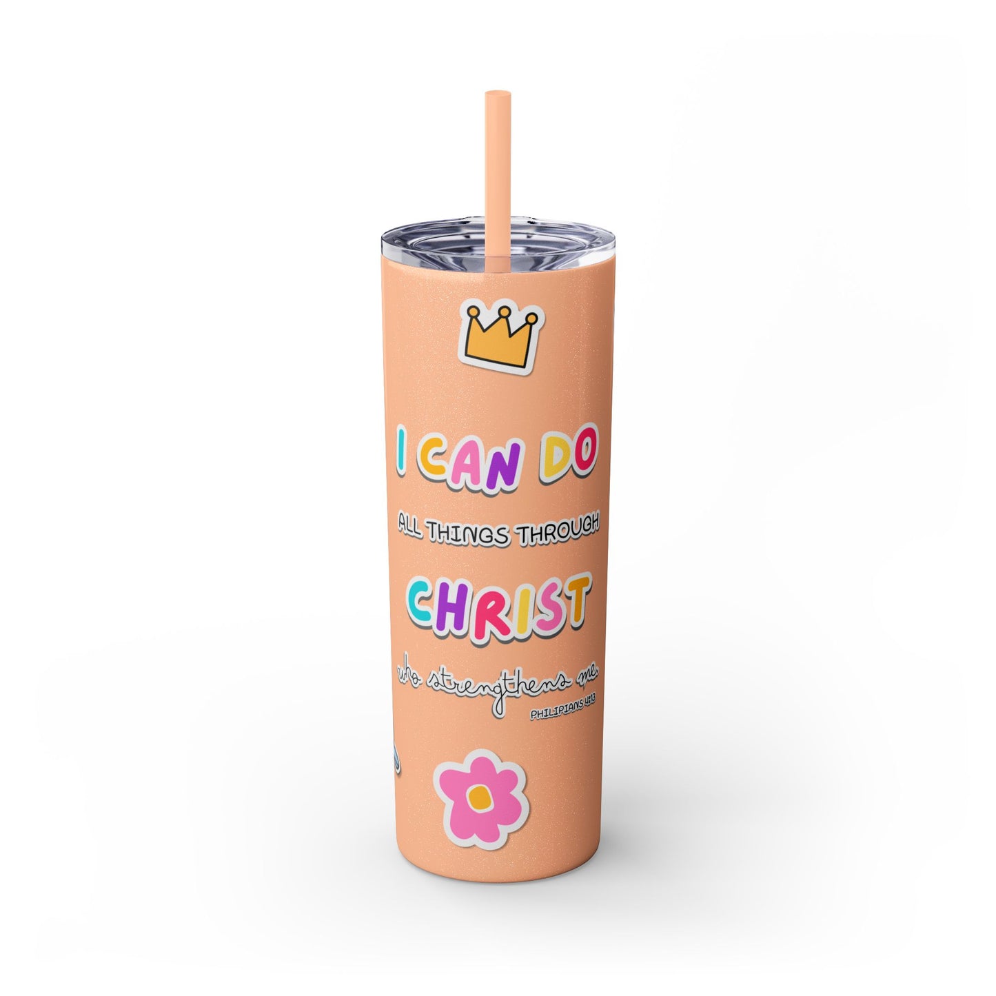 Philippians 4:13 - Tumbler with Straw 20oz