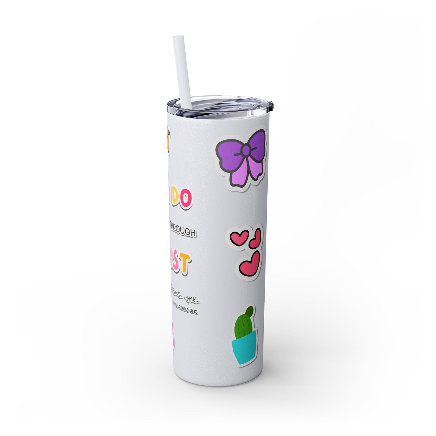 Philippians 4:13 - Tumbler with Straw 20oz