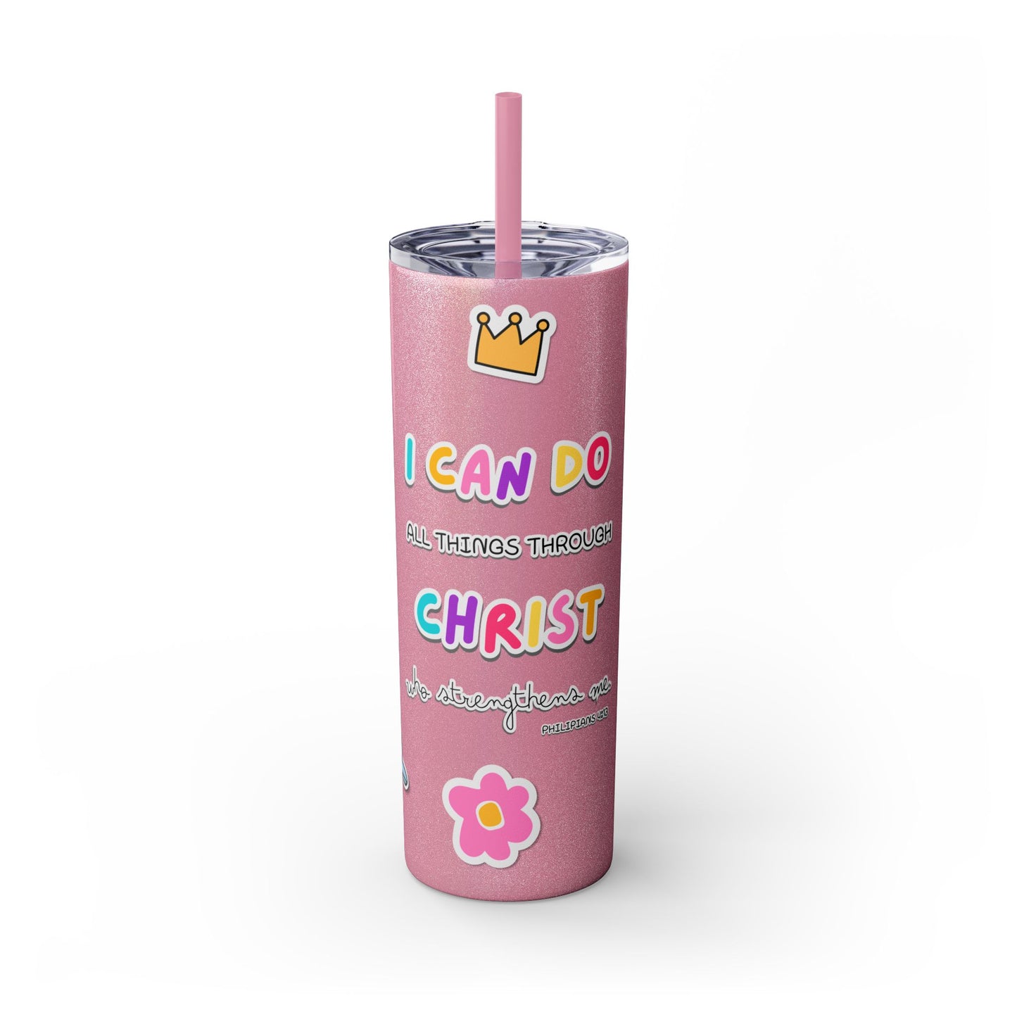 Philippians 4:13 - Tumbler with Straw 20oz