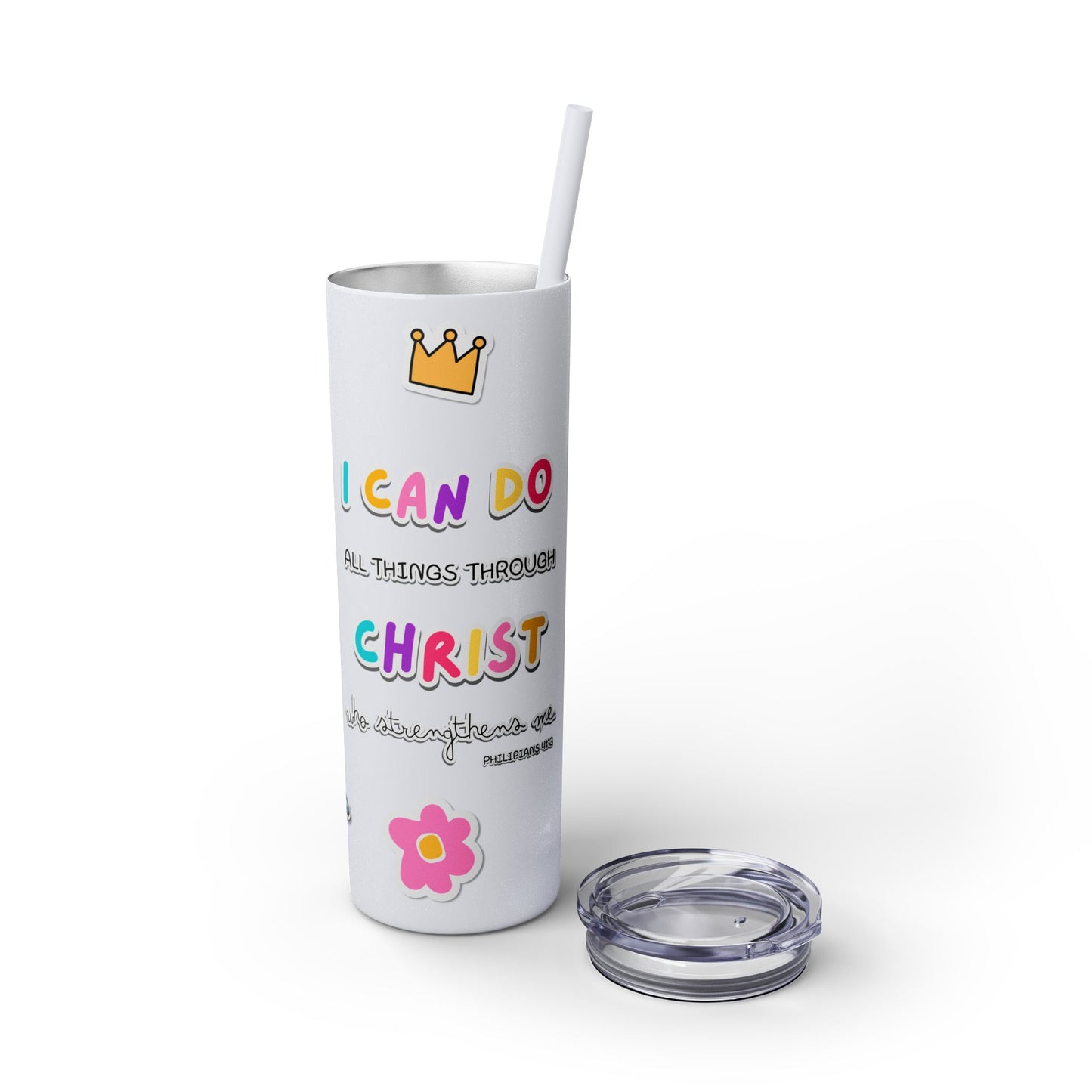 Philippians 4:13 - Tumbler with Straw 20oz