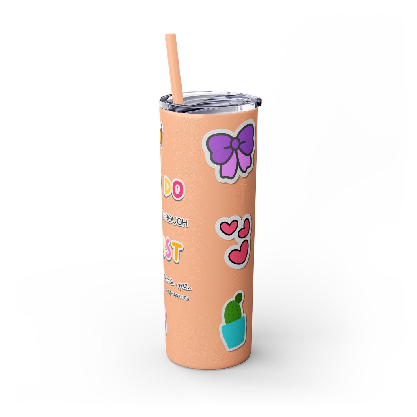 Philippians 4:13 - Tumbler with Straw 20oz