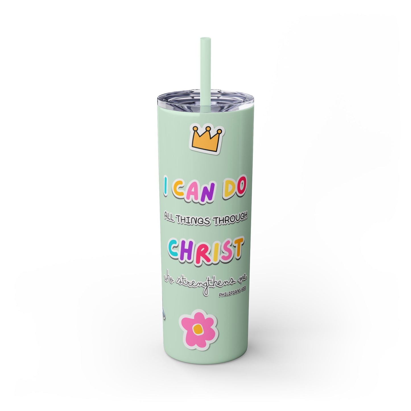 Philippians 4:13 - Tumbler with Straw 20oz