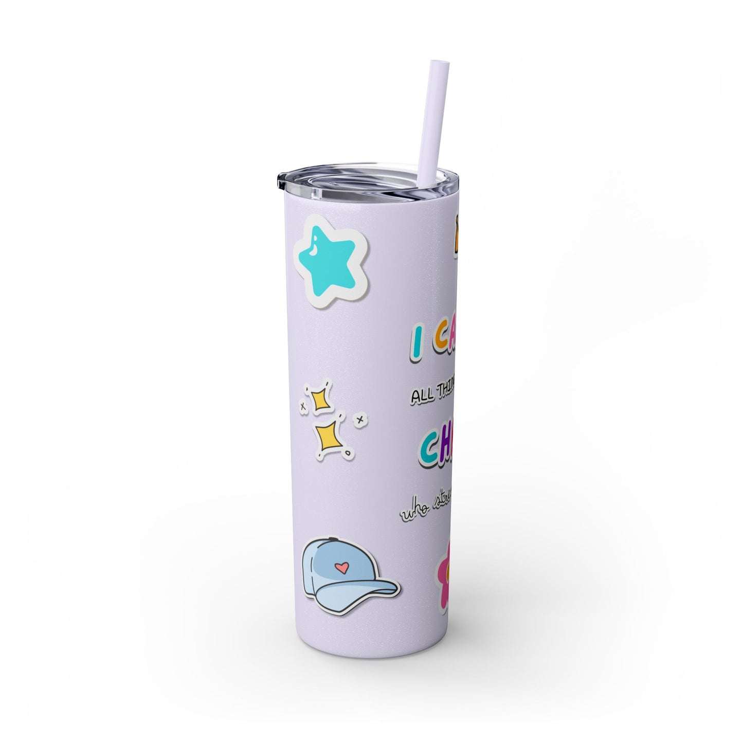 Philippians 4:13 - Tumbler with Straw 20oz