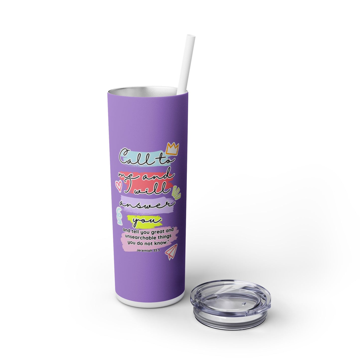 Jeremiah 33:3 - Tumbler with Straw 20oz