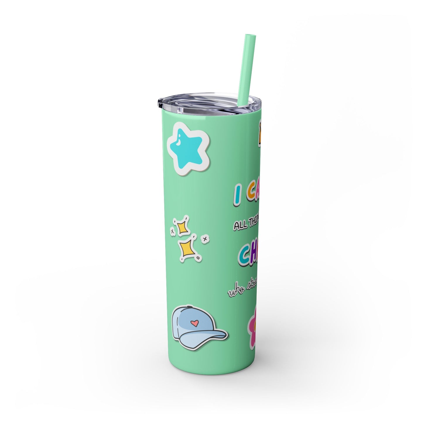 Philippians 4:13 - Tumbler with Straw 20oz