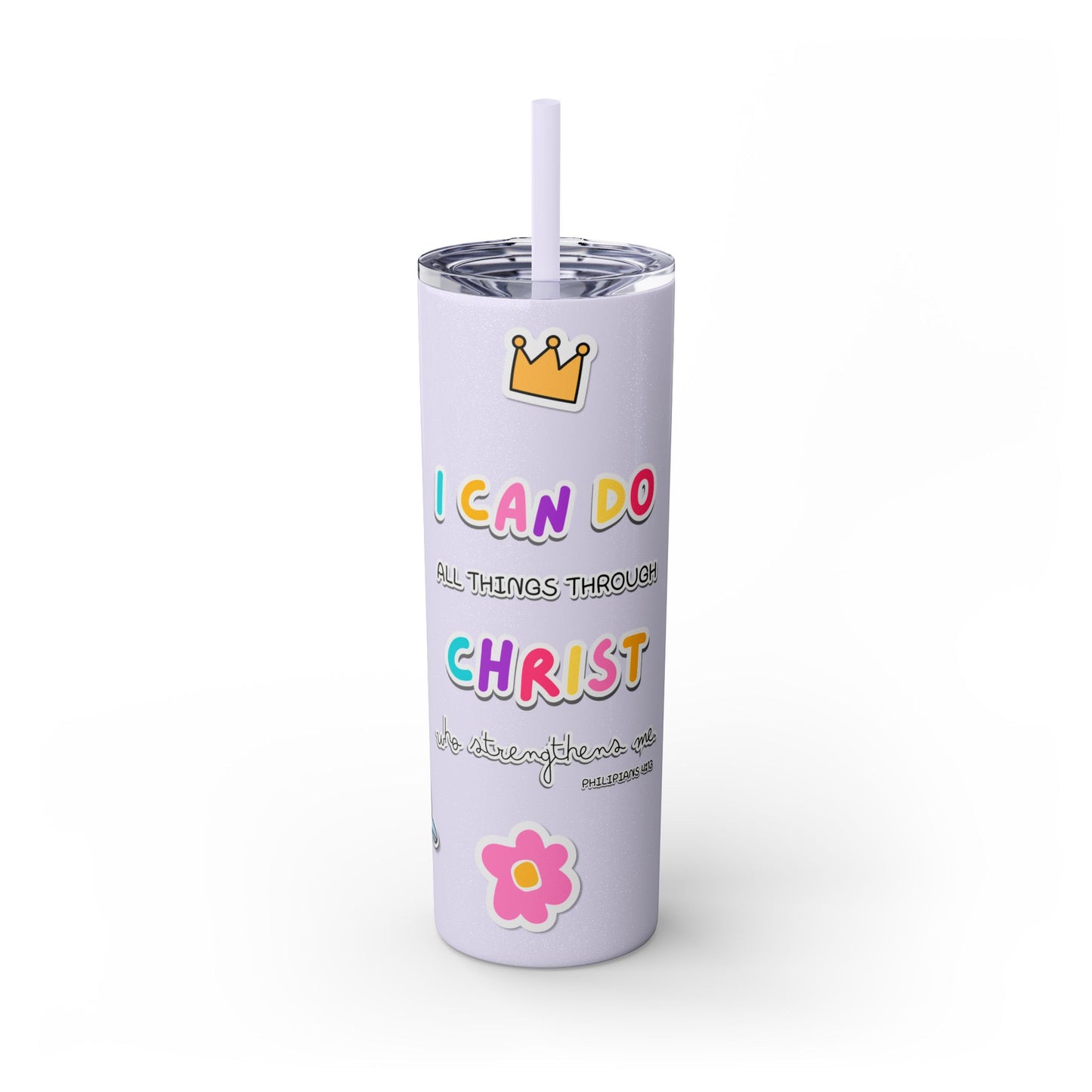 Philippians 4:13 - Tumbler with Straw 20oz