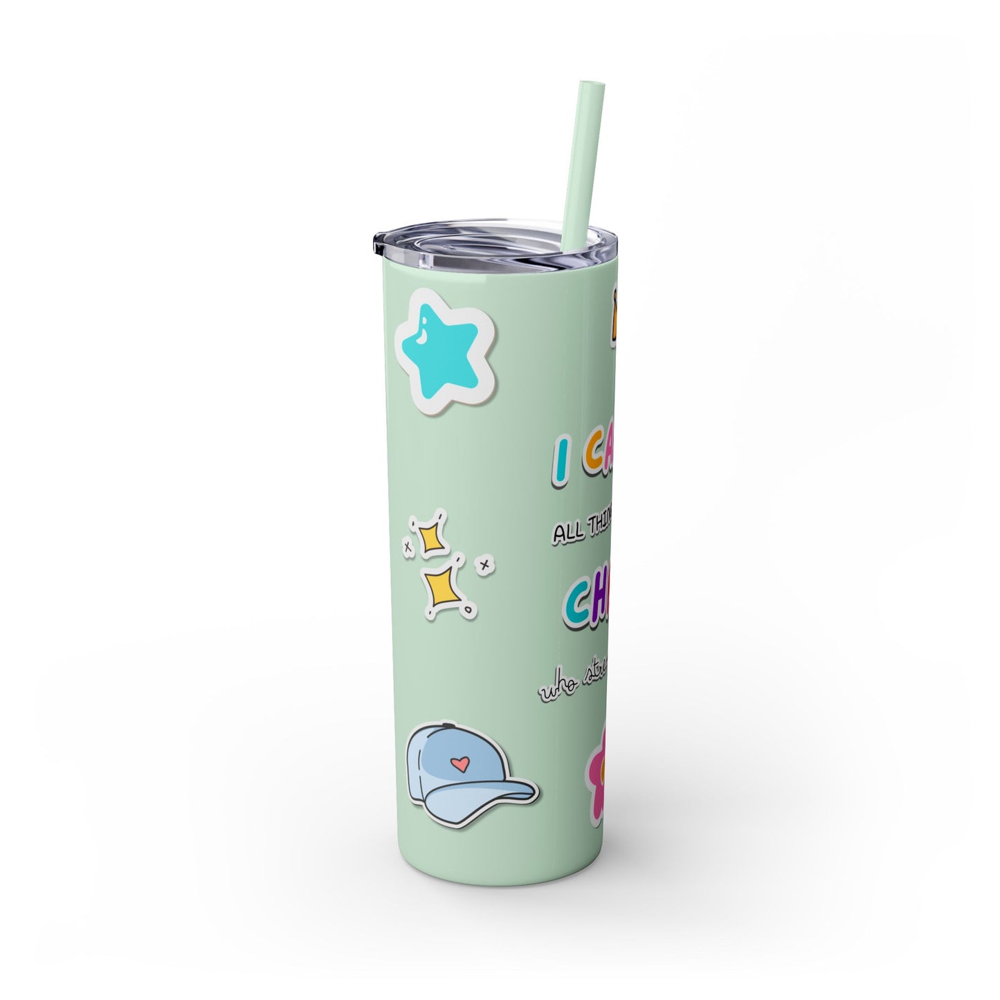 Philippians 4:13 - Tumbler with Straw 20oz
