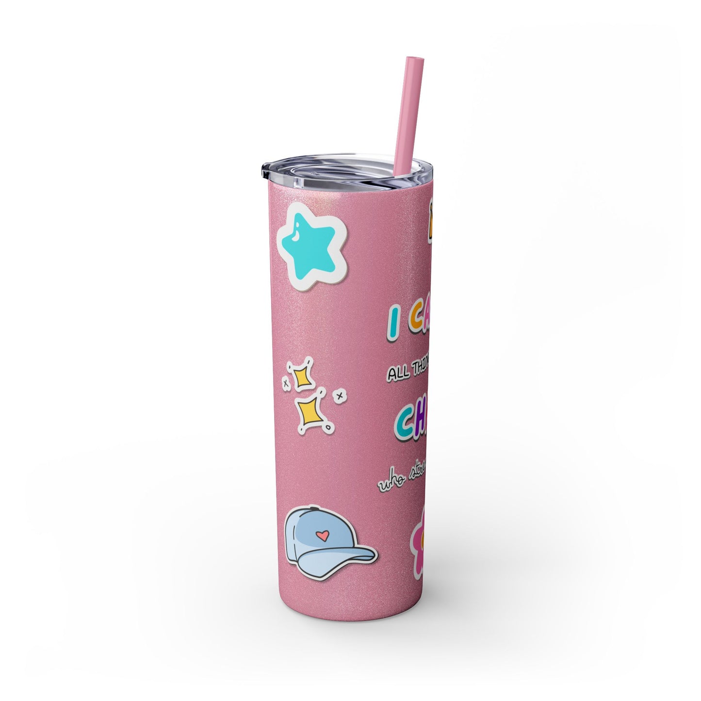 Philippians 4:13 - Tumbler with Straw  20oz