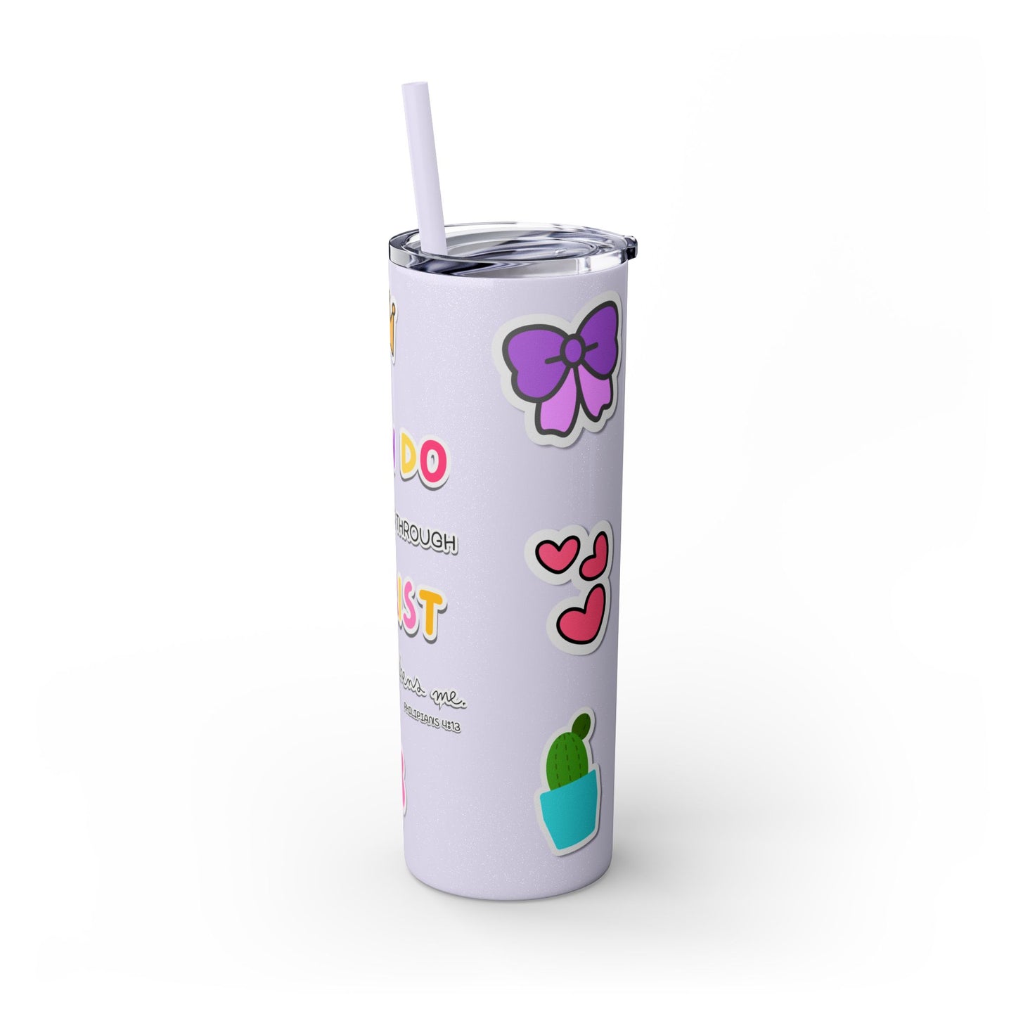 Philippians 4:13 - Tumbler with Straw  20oz