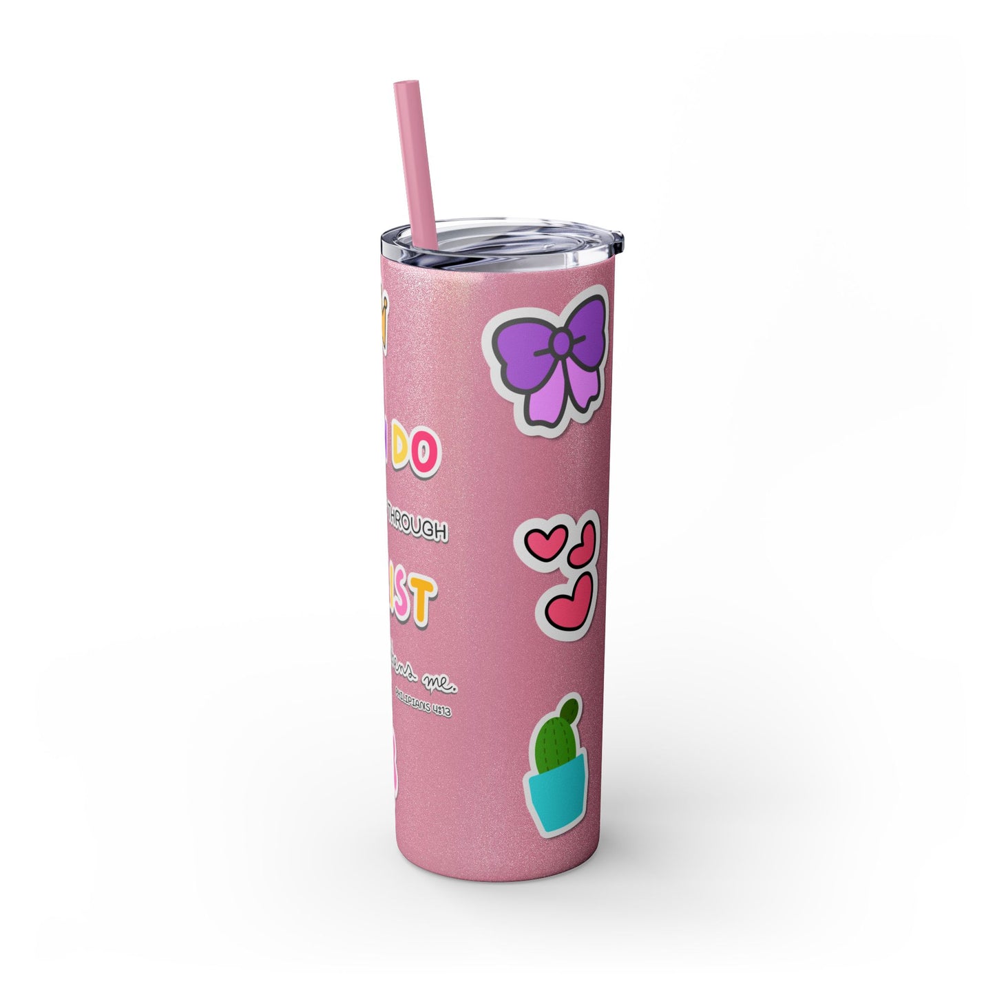 Philippians 4:13 - Tumbler with Straw  20oz